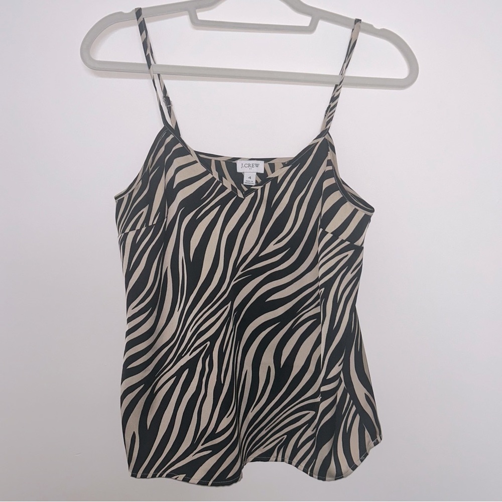 J Crew Factory Zebra Printed Tank Top - Picture 2 of 6